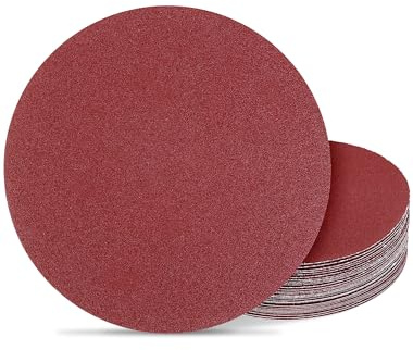 150 mm Dischi Abrasivi, 25 Pezzi Carta Vetrata Abrasiva Grana 100, 6 inch Carta Vetrata, Tamponi Abrasivi per Levigatrici Orbitali Casuali Smerigliatrice da Parete