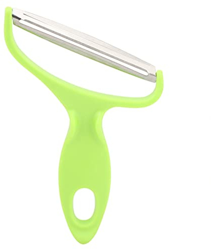 Pwshymi Pelafrutta, Liscio, Manico A Spirale Con Foro Per Appendere, ABS Verde + Acciaio Inossidabile, Confezione Da 2