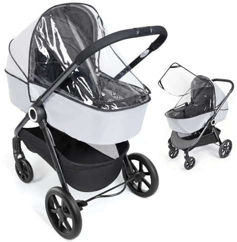 Orzbow Rain Cover for Pram, Large Viewing Window for Easy Access, Clear