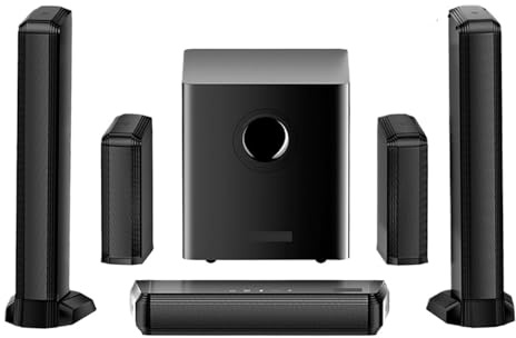 Soundbar Surround Con 2 Altoparlanti, Subwoofer Da 6,5, Audio For TV Connettività Versatile