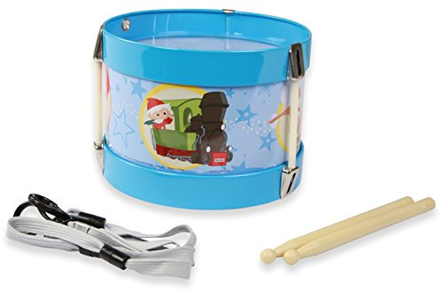 Lena 52626 Blechtrommel Unser Sandmännchen Ø 17 cm, Kindertrommel aus Blech mit 2 Schlägel, Instrument für Kinder ab 3 Jahre, Schlaginstrument, Musikinstrument, Trommel mit Sandmann Motiv, Bunt