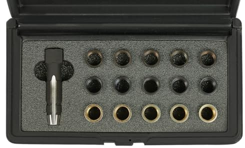 SW-Stahl 10610L Zündkerzengewinde-Reparatursatz M14x1.25-16-teilig | Profi Gewindeschneider Set aus HSS-Stahl - Inklusive Gewindebohrer und Gewindeeinsatz Set zur Instandsetzung