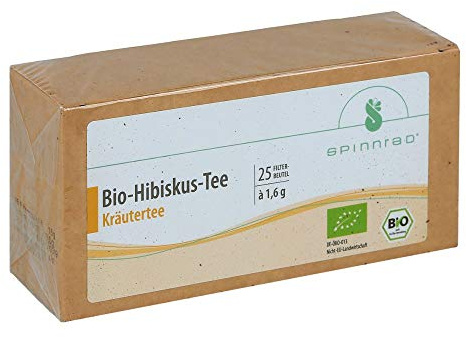 spinnrad Bio-Hibiskus-Tee Kräutertee, 25 St. Filterbeutel