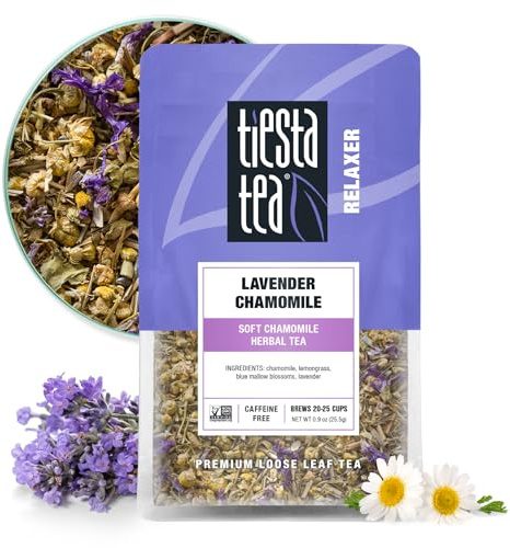 Tiesta Tea - Lavender Chamomile Herbal Tea, Mother's Day Loose Leaf, Calming Blend with Chamomile, Lavender, and Lemongrass, Caffeine-Free Herbal, Great for Hot or Iced, Pouch, 25 Cups, 0.9 Ounce