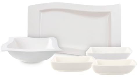 Villeroy & Boch New Wave 5-Piece Serving Set, White