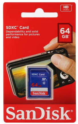 SanDisk SDSDB-064G-B35 64 GB SDXC Class 4 Memory Card - Blue (Label May Change)