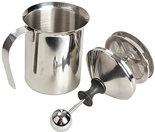 Cozyswan acciaio inox Milk Frother Doppia maglia del Latte Creamer Schiuma di latte (400ML)