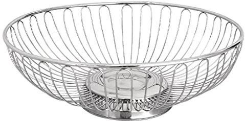 Frutero de alambre Bowl 90 x 255 mm inoxidable acero cocina Dish para frutas y pan