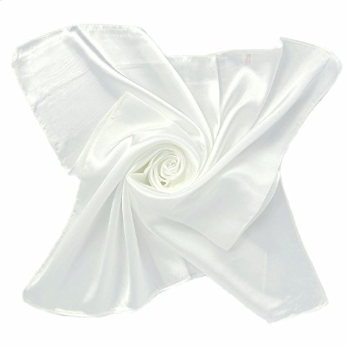 PB-SOAR Einfarbiger Schal Bandana Halstuch Kopftuch Nickituch, 13 Farben auswählbar (Weiß)