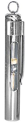 1x Ratiomed Sanduhr, Pulsmesser Puls Uhr Metall, Ansteckclip, 1/4 min, 15 Sek.