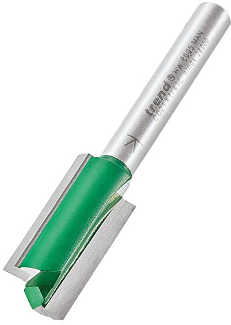 Trend CraftPro Fraise Droite Deux Flûtes, Queue 1/4 Pouce, Diamètre de Coupe 12,7mm, Longueur de Coupe 25,4mm, Carbure de Tungstène, C021X1/4TC