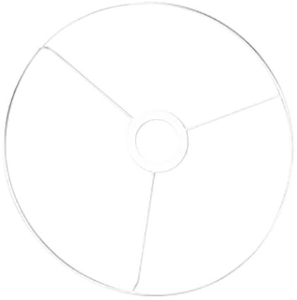 Rayher Aro lámpara, 20 cm ø, metal lacado en blanco, con cruz y anillo de casquillo E27, 2300000