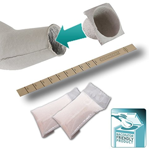 ECOPATENT® Recyclingpapier Einweg Urinal Urinflasche Bettente Männer SET-UB-3G 25 Stück