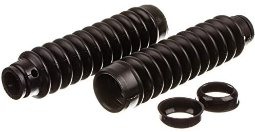 SET Faltenbalg mit Abdeckkappe f. Telegabel, schwarz - für Mokick und Roller