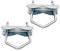 HD-Line Bride-110mm Bride d'Etrier avec Mâchoire pour Fixation de Parabole et d'Antenne sur Mât, Gris, Set de 2 Pièces