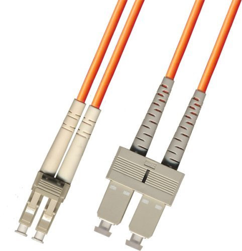 Cavo a fibre ottiche duplex multimodale da 5 metri (62,5/125) - LC a SC - Arancione