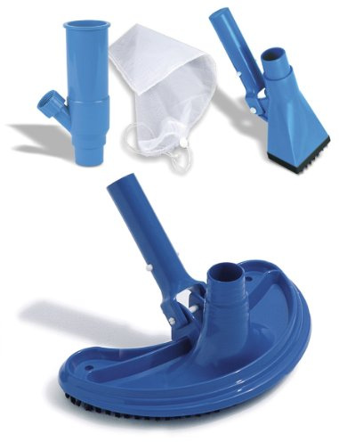 Bodensauger Duo - Pool Bodenreiniger mit zwei verschiedenen Absaugbürsten (Boden- und Eckbürste) sowie Schmutzauffangbeutel - die einfache Lösung für einen sauberen Gartenpool