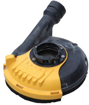 Dewalt Absaughaube für Winkelschleifer DWE46150 (AirLock kompatibel, für den schnellen Anschluss an Staubsauger, zum staubarmen Schleifen von mineralischen Materialien)