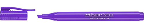 Faber-Castell 157736 - Caja con 10 marcadores fluorescentes Textliner 38, color violeta