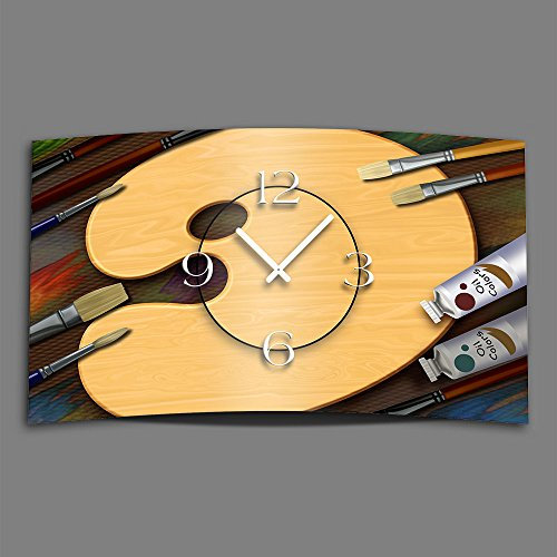 Pittore Palette Designer orologi da parete orologio da parete moderno design silenzioso senza ticchettio DIXTIME 3d 0103