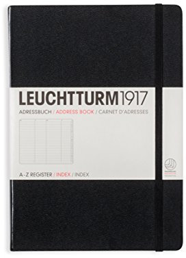 Leuchtturm1917 330862 Adressbuch (A-Z Register, Medium, A5) schwarz