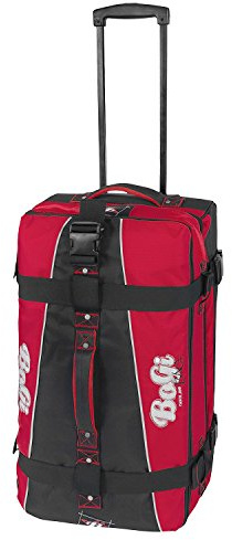 BoGi Bag Reisetasche Rollkoffer Reisekoffer Koffer, 72 cm, 85 L, Rot/Schwarz
