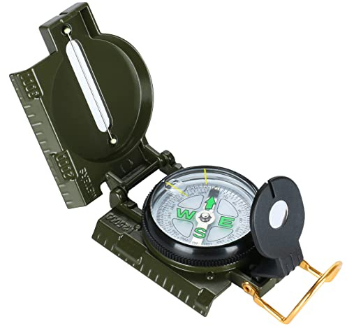Grenhaven Boussole Militaire Professionnelle pour Navigation, Camping, Randonnée, Compas d'orientation Survie, Couleur Camouflag