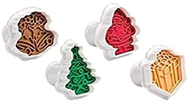 Tescoma 630857 Tagliabiscotti Delicia con Stampa Natalizia, 4 Pezzi