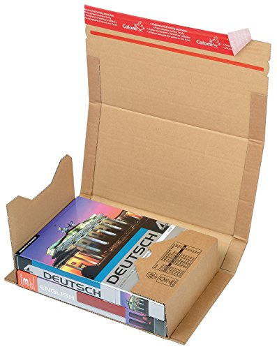 ColomPac CP020.04 Wickelverpackung aus Wellpappe mit Selbstklebeverschluss und Aufreissfaden, braun