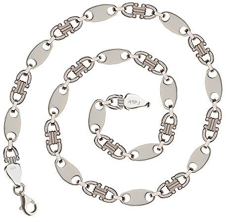 925 Silberkette: Plattenkette Silber 10mm 60cm - PLKRH-10-60