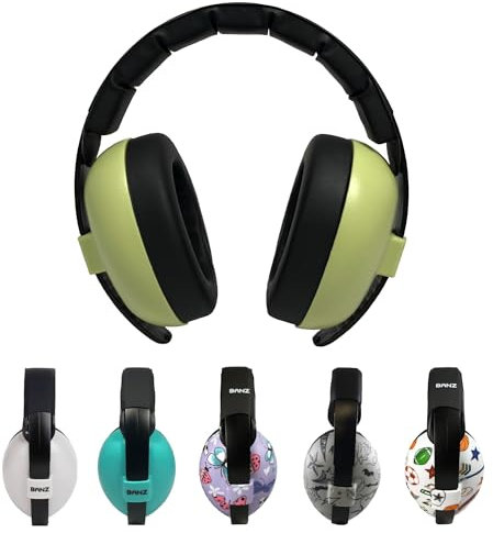 Banz Baby Ear Defenders - Noise Cancelling Baby Headphones for 3-36 Months, NRR 21dB - Lightweight Over-Ear Design with Soft Headband and Cushion Cups