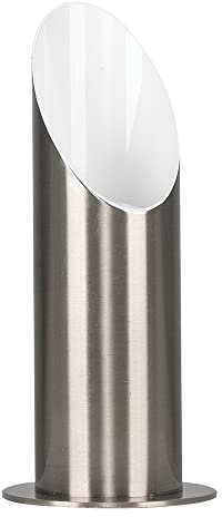 MiniSun | Modern Brushed Chrome Uplighter Wall Wash Lamp | Table Lamps, Home Décor & Improvement Essential | Includes 5W LED Warm White High Power Frosted Lens Bulb