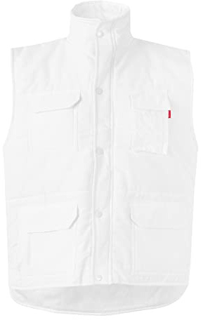 VELILLA 108 Chaleco Acolchado Multibolsillos - Blanco - Talla M