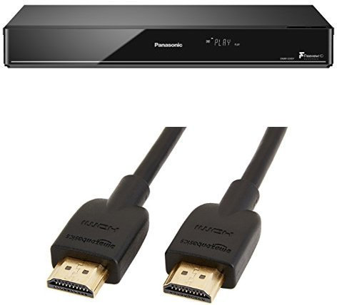 Panasonic DMR-EX97EB-K DVD Recorder with Freeview HDD and 500 GB HDD & Amazon Basics High-Speed 4K, Ultra HD, HDMI 2.0 Cable - 0.9m / 3 Feet (Latest Standard) Supports Ethernet, 3D, Audio Return