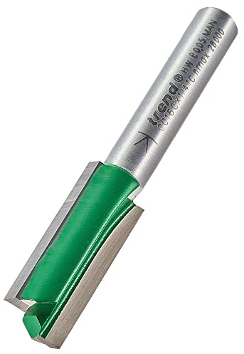 Trend CraftPro fraise droite deux flûtes, queue 1/4, Ø10 x 25 mm | Coupe des rainures droites nettes avec embouts carbure, Ø10 x 25 mm, C016CX1/4TC