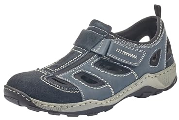 Rieker 08075 14, Baskets Mode Homme - Bleu (Bleu Combiné), 42 EU (8 UK) (9 US)