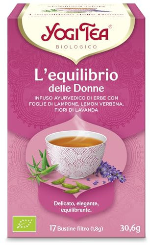 Yogi Tea L'equilibrio delle Donne - Infuso Ayurvedico - Miscela di Lampone, Verbena di Limone e Fiori di Lavanda - Senza Caffeina - Confezione da 6 x17 bustine (102 bustine in totale)