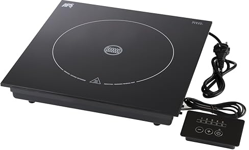 APS 12285 inbyggd induktionsplatta för Chafing Dish med justerbar effekt, kabelfjärrkontroll ingår, 35,5 x 35,5 x 6 cm, 2000 W