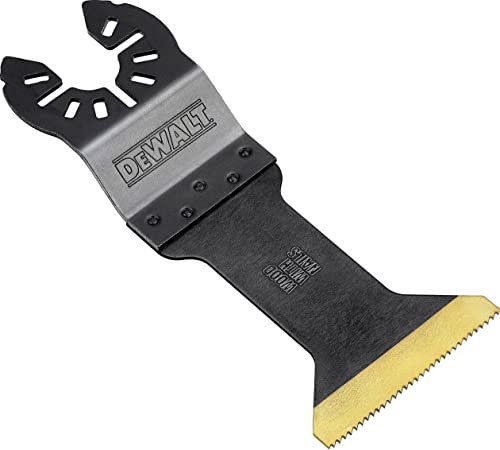 DEWALT DT20702-QZ Accessori per utensile multifuzione - lama in titanio lunga durata per tagli ad affondamento - larghezza 42mm lunghezza 55mm - per tagli su legno, legno con chiodi, cartongesso e materiali plastici