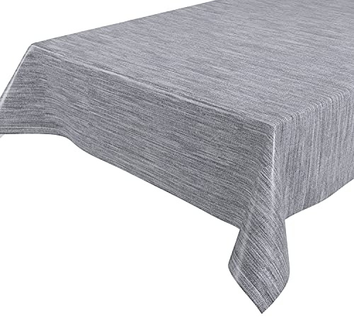 Wachstuch Tischdecke Meterware abwischbar, Reliefdruck Georginias Grau, Größe wählbar (200x140 cm)