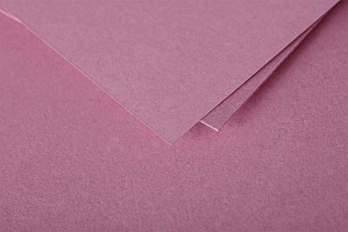 Clairefontaine 211255C - Paquet de 25 Cartes Simples - Format 7x9,5cm - 210g/m² - Coloris Rose Hortensia - Invitation Evènements et Correspondance - Gamme Pollen - Papier Premium Lisse