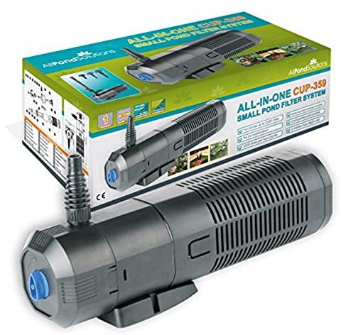AllPondSolutions CUP-359-2000L/H All in One Pond Pump Filter with Fountain and 9w UV Steriliser, Clear Water Algae Control for Ponds up to 2000L