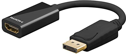Goobay 71791 DisplayPort/HDMI Cable Adaptador 1.2 Chapado en Oro - DisplayPort Macho a HDMI Hembra (Tipo A)