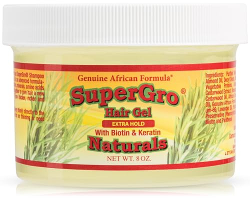 African Formula Super Grow Hair Gel Extra Hold 8oz by Genuine African Formula