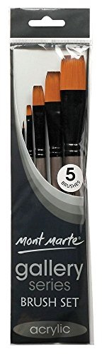 Mont Marte Gallery Series Brush Set Acrylic 5pce by Mont Marte