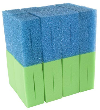 Générique LTWHOME Compatible en Mousse Convient pour Oase Biotec Screenmatic 18 & 36 Remplacement Etang Bleu Grossier et Vert Excellent Mousseux Filtre Éponge (Paquet de 16)