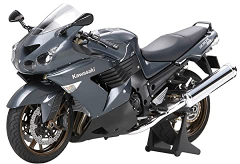 Tamiya 14111 1:12 Kawasaki ZZR 1400 Ninja/ZX-14 Street - originalgetreue Nachbildung, Plastik Bausatz, Basteln, Modellbausatz, Zusammenbauen, unlackiert, Mehrfarbig