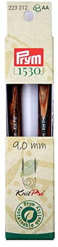 Stricknadelspitzen PRYM Natural 9,00 mm farbig 12,8 cm 223332