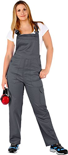 Wellwork Cargo-Arbeitslatzhose Latzhose Basic Baumwolle grau 250g/m² (54)