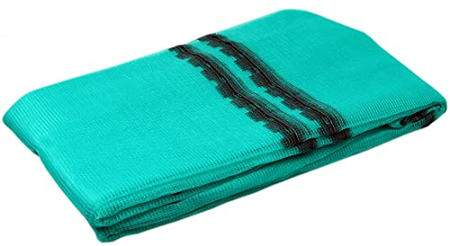 Colorus Gerüstschutznetz 3,07 × 10 m | Staubschutznetz 50 g/m² HDPE | Knopflochleisten alle 3 cm | 30,7 m² Schutznetz für Gerüst, Garten und Teich | Seitenschutznetz UV-stabilisiert grün